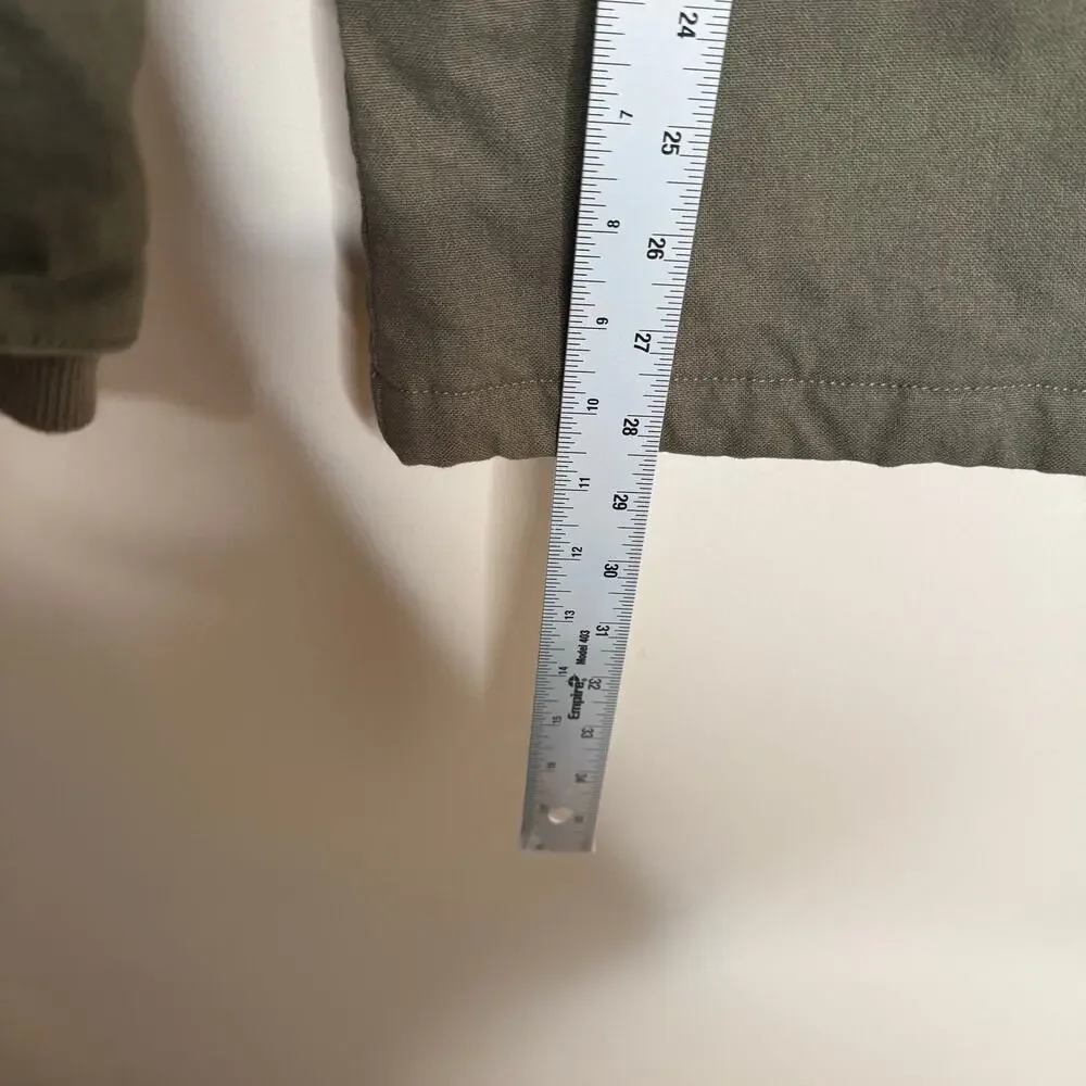 Wrangler Workwear Hooded Canvas Jacket Olive Green Quilted Lined Mens Small